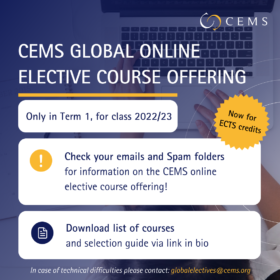 CEMS Global Online Elective Course Offering 2021 (Register from May 23 to 29)