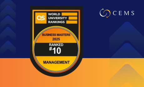 CEMS MIM is 10th out of 206 universities in QS 2025 MiM ranking