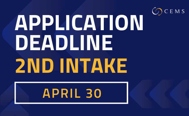 2nd Intake Application Deadline on April 30, 2023 Approaching