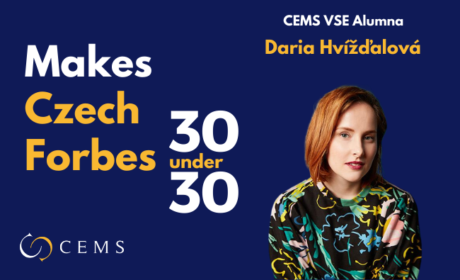 CEMS VSE Alumna Daria Hvížďalová Makes Czech Forbes 30 Under 30