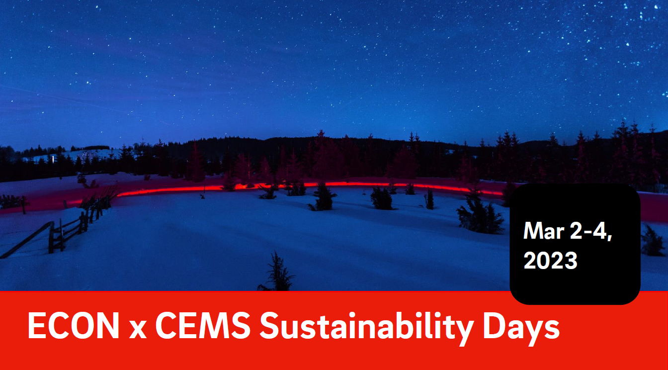 ECON x CEMS Sustainability Days Career Event /Mar 2-4, 2023, Munich/