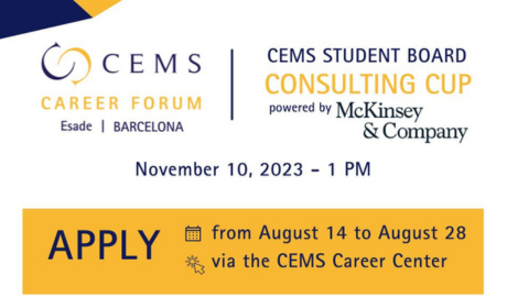 CEMS Career Forum 2023 | Barcelona, Nov 10-11 /apply August 14-28/
