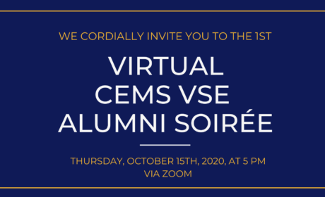 CEMS VSE Virtual Alumni Soirée, October 15, 2020, 5–7 pm