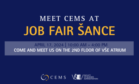 Meet CEMS at Job Fair ŠANCE /April 17, 2024 | 10.00 AM – 4.00 PM/