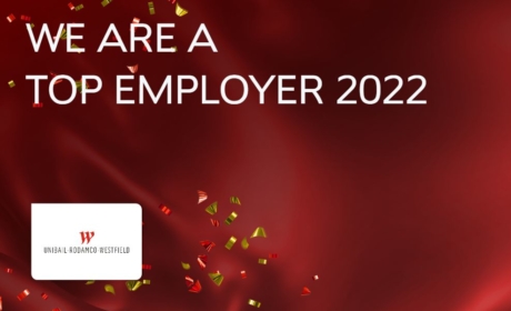 Unibal-Rodamco-Westfield Certified as a Top Employer Czech Republic 2022